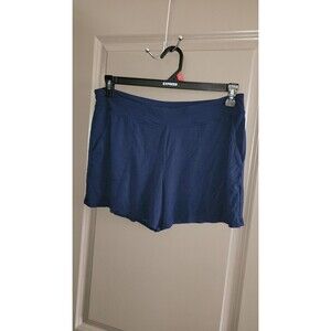 Womens Soma Intimates Navy Blue Lounge Sleep Shorts Rayon Spandex Pockets M